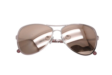 CHANEL シャネル サングラス ティアドロップ ミラー ピンクゴールド プラスチック サイズ57□14 美品 中古 4b003948