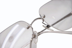 極美品 CHANEL シャネル リムレス サングラス 4017-D c.159/6I サイズ62□17 120 ココマーク メタル ラインストーン 中古 4b003950