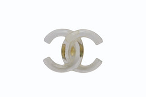 [USED/中古]CHANEL シャネル ピアス クリア シルバー プラスチック メタル Bランク 中古 4b003983