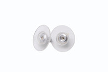 Load image into Gallery viewer, 極美品 CHANEL シャネル ピアス ココマーク 両耳 12C刻印 メタル 4.0g ホワイト シルバーグリッダー 中古 4b003959