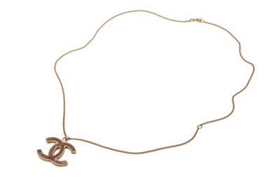 極美品 CHANEL シャネル ネックレス 2way 両面ココマーク 05A刻印 14.3g GP ゴールド マーブルブラウン 中古 4b003978