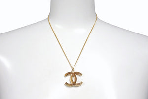 極美品 CHANEL シャネル ネックレス 2way 両面ココマーク 05A刻印 14.3g GP ゴールド マーブルブラウン 中古 4b003978