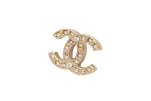 極美品 CHANEL シャネル ピアス 両耳 ココマーク アクセサリー ラインストーン 06A刻印 GP 3.6g ゴールド 中古 4b003961