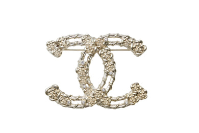 極美品 CHANEL シャネル ブローチ ピンブローチ ココマーク A22A刻印 メタル ラインストーン ゴールド 30.9g 中古 4b003934