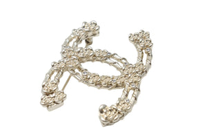 極美品 CHANEL シャネル ブローチ ピンブローチ ココマーク A22A刻印 メタル ラインストーン ゴールド 30.9g 中古 4b003934