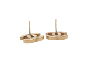 極美品 CHANEL シャネル ピアス 両耳 ココマーク アクセサリー ラインストーン 06A刻印 GP 3.6g ゴールド 中古 4b003961