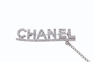 極美品 CHANEL シャネル ココマーク ブローチ 重量約12.1g 02P刻印 ブランドロゴ ラインストーン メタル シルバー クリア 中古 4b003968