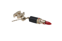 Load image into Gallery viewer, 極美品 CHANEL シャネル ピアス ココマーク リップスティック ピアス 両耳 04A刻印 8.6g GP ゴールド ブラック レッド 中古 4b003957