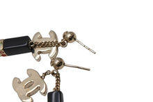 Load image into Gallery viewer, 極美品 CHANEL シャネル ピアス ココマーク リップスティック ピアス 両耳 04A刻印 8.6g GP ゴールド ブラック レッド 中古 4b003957