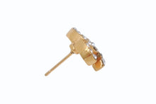 Load image into Gallery viewer, 極美品 CHANEL シャネル ピアス ココマーク ラインストーン 01P 刻印 GP 3.4g ラインストーン ゴールド 中古 4b003971