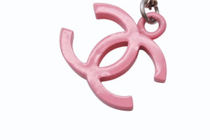 CHANEL シャネル ココマーク 04C刻印 重量約5.7 チェーンネックレス ピンク メタル GP シルバー 美品 中古 4b003979