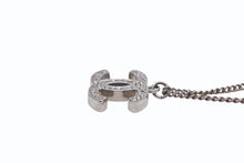 Load image into Gallery viewer, CHANEL シャネル ココマーク ネックレス 重量約7.5g 07A刻印 全長約42cm ラインストーン メタル シルバー クリア 美品 中古 4b003982