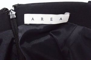 新品同様 AREA エリア ビジュー ミニドレス RN154562 ポリエステル ウール エラスタン ラインストーン ブラック サイズ4 中古 4b003994