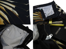 画像をギャラリービューアに読み込む, 新品未使用 Roberto Cavalli ロベルトカバリ デニムパンツ テーパード Ray of Gold print コットン エラステン ブラック サイズ42 中古 4b003995