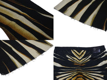 画像をギャラリービューアに読み込む, 新品未使用 Roberto Cavalli ロベルトカバリ デニムパンツ テーパード Ray of Gold print コットン エラステン ブラック サイズ42 中古 4b003995