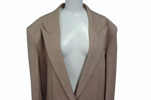 THE ATTICO ジ アティコ Glen Oversize Blazer Jacket ブレザージャケット 241WCG46 サイズ38 ベージュ 美品 中古 4b003998