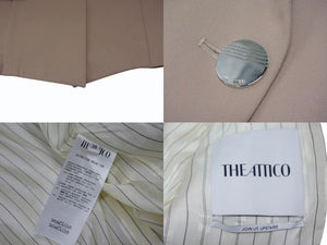 THE ATTICO ジ アティコ Glen Oversize Blazer Jacket ブレザージャケット 241WCG46 サイズ38 ベージュ 美品 中古 4b003998