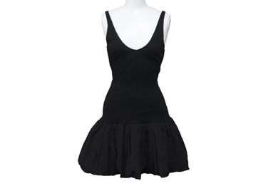 極美品 DAVID KOMA デヴィッド コーマ ミニドレス ワンピース ビスコース ポリアミド エラスタン ブラック サイズ8 中古 4b003999