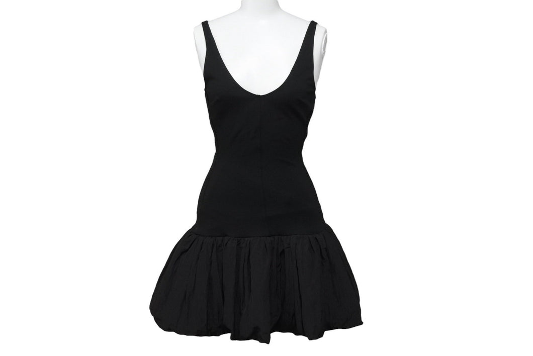 極美品 DAVID KOMA デヴィッド コーマ ミニドレス ワンピース ビスコース ポリアミド エラスタン ブラック サイズ8 中古 4b003999