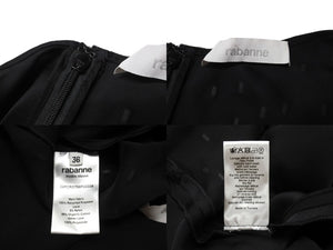 極美品 RABANNE ラバンヌ ワンピース ライトストーン ブラック 24PCRO756PO0336 コットン ポリエステル 中古 4b004005