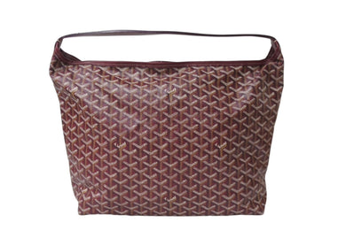 極美品 GOYARD ゴヤール フィッジ ハンドバッグ ワンショルダーバッグ PVC レザー バーガンディ シルバー金具 中古 4b004008
