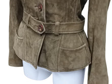Load image into Gallery viewer, CHRISTIAN DIOR クリスチャンディオール ガリアーノ期 スウェードレザージャケット 5A14022242 ブラウン サイズ36 美品 中古 4b004022