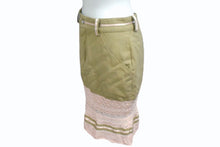 Load image into Gallery viewer, John Galliano ジョン ガリアーノ スカート 3E13031684 ビスコース イタリア製 ドッキング ベージュ ピンク サイズS 美品 中古 4b004023