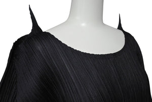 PLEATS PLEASE プリーツプリーズ イッセイミヤケ プリーツ 半袖カットソー PP71-JK716 ポリエステル ブラック サイズ 5 美品 中古 4b004025