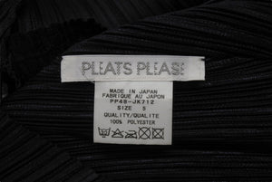 PLEATS PLEASE プリーツプリーズ イッセイミヤケ プリーツ 半袖カットソー PP71-JK716 ポリエステル ブラック サイズ 5 美品 中古 4b004025