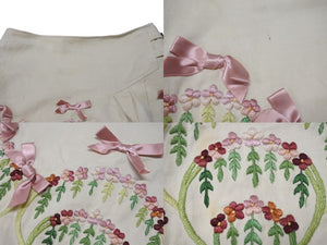 Christian Dior クリスチャンディオール スカート 花柄 2A12033120 サイズ8 ガリアーノ期 刺繍 ベージュ 中古 4b004027