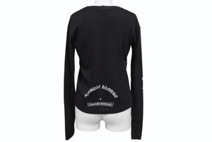 極美品 CHROME HEARTS クロムハーツ 氷室京介 コラボ ロンT 長袖Tシャツ コットン ブラック 中古 4c004034