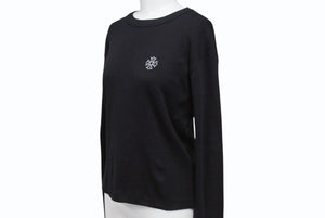 極美品 CHROME HEARTS クロムハーツ 氷室京介 コラボ ロンT 長袖Tシャツ コットン ブラック 中古 4c004034