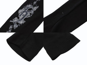 極美品 CHROME HEARTS クロムハーツ 氷室京介 コラボ ロンT 長袖Tシャツ コットン ブラック 中古 4c004034