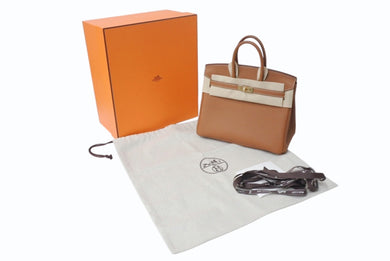 新品未使用 HERMES エルメス バーキン25 ハンドバッグ K刻印 トゴ ゴールド ゴールド金具 中古 4b004039