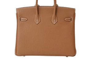 新品未使用 HERMES エルメス バーキン25 ハンドバッグ K刻印 トゴ ゴールド ゴールド金具 中古 4b004039