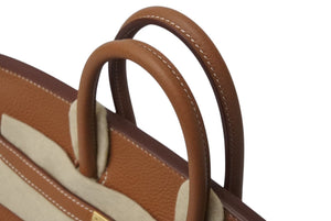 新品未使用 HERMES エルメス バーキン25 ハンドバッグ K刻印 トゴ ゴールド ゴールド金具 中古 4b004039