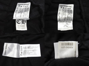 未使用 CHROME HEARTS クロムハーツ SWEAT PANTS HLF セメタリークロス スウェットパンツ サイズL ホースシュー 総柄 中古 4b004044 