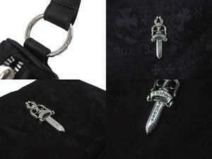 新品未使用 CHROME HEARTS クロムハーツ チキンナゲット スモール ワンショルダーバッグ ダガー CHクロス シルバー925 総柄 中古 4b004045