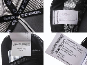 未使用 CHROME HEARTS クロムハーツ トラッカーキャップ ONE SIZE CHプラス クロスボールボタン メッシュ パリ限定 ブラック 中古 4b004046 