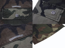 画像をギャラリービューアに読み込む, 未使用 CHROME HEARTS クロムハーツ Devil Dog Shorts デビルドッグ カーゴショーツ サイズ29 CHクロスパッチ カモフラ柄 中古 4b004047 