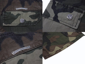 未使用 CHROME HEARTS クロムハーツ Devil Dog Shorts デビルドッグ カーゴショーツ サイズ29 CHクロスパッチ カモフラ柄 中古 4b004047 