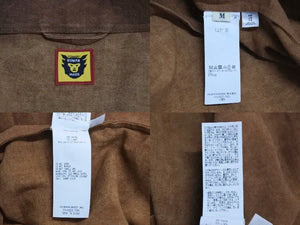 極美品 HUMAN MADE ヒューマンメード 24SS HM Samue サムエ はっぴ ブラウン 柿渋染め 和服 HM27SH030 ロゴ サイズM 中古 4b004049