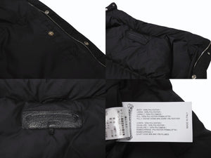 未使用 CHROME HEARTS クロムハーツ STIFF V2 FBRC ダウンジャケット サイズL CHプラスシルバー925 ブラック 総柄 中古 4b004050 