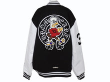 Load image into Gallery viewer, Brand new, unused CHROME HEARTS Varsity Jacket, Size XXL, Cemetery Cross Patch, Horseshoe, Pre-owned, 4b004051 