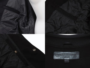 新品未使用 CHROME HEARTS クロムハーツ ヴァーシティジャケット スタジャン サイズXXL セメタリークロスパッチ ホースシュー 中古 4b004051