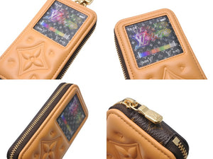 極美品 LOUIS VUITTON ルイヴィトン モノグラム LV ミュージック キーホルダー & バッグチャーム M02487 ベージュ キャンバス レザー ゴールド金具 中古 4b004057
