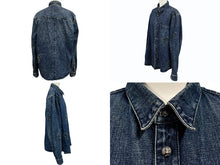 画像をギャラリービューアに読み込む, CHROMEHEARTS クロムハーツ LOOSEENDS LS ルーズエンド デニムクロスパッチクロスボールボタンデニム長袖シャツ サイズXL 美品 中古 4b004059 