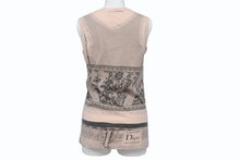 Load image into Gallery viewer, Christian Dior クリスチャンディオール タンクトップ 6E16155001 サイズ6 ガリアーノ期 プリント ピンクベージュ 中古 4b004064