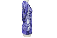 Load image into Gallery viewer, JEAN PAUL GAULTIER MAILLE ジャンポールゴルチエ マイユ 総柄 半袖 パワーネット ブルー 人物柄 ナイロン メッシュ サイズM 美品 中古 4b004065