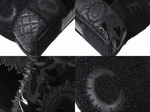 極美品 CHANEL シャネル パッチワーク チェーントートバッグ 25番台 ココマーク キャンバス デニム ツイード パテント レザー 中古 4b004068